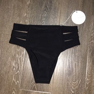 Tori Praver Swimwear Amalie Bottoms in Black